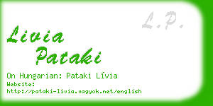 livia pataki business card