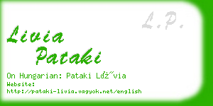 livia pataki business card